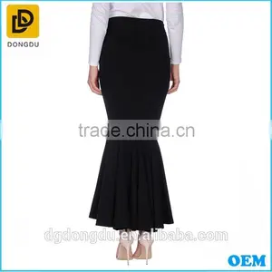 Hot Sale Casual Cotton Solid Color Maxi Skirt Latest Long Skirt Design 2016 thumbnail-1