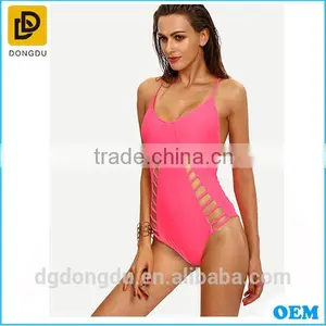 New Fashion Casual Lady Swimwear Cutout Crisscross One-Piece Swimwear thumbnail-2
