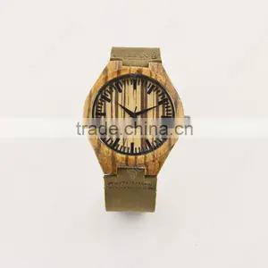 Japanese Movement Zebra Wood Watch Wrist Watches thumbnail-6