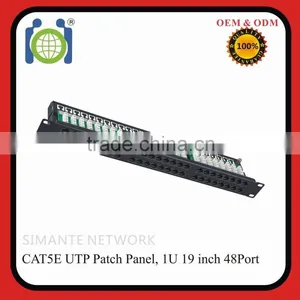 Fast Delivery 1U 19 Inch RJ45 48 Port Krone UTP CAT5e Patch Panel thumbnail-1