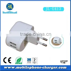 2016 Newest Electronic Wall Charger Product EU Plus 5v 2a Usb Power Adapter Dual Usb Port Wall Charger thumbnail-1