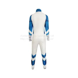Custom Design One Piece Zipper Long Sleeve Short Track Ice Speed Skating Skin Suit Racing Suits Short Track Skating Suit thumbnail-2