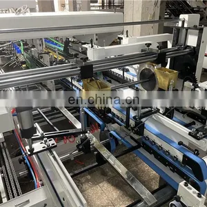 UFG1250E 2 4 Corners Automatic Corrugated Pizza Food Express Paper Box Folding and Gluing Machine thumbnail-3