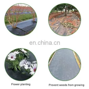Landscape Ground Cover Heavy PP Woven Weed Barrier,Soil Erosion Control and UV Stabilized, Plastic Mulch Weed Block thumbnail-5