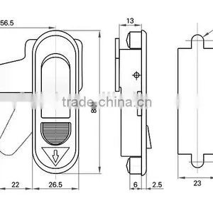 CE Rohs Feilei Factory Cheaper Price With High Quality Industry Plate Latches Lock for Electric Cabinet Door thumbnail-6