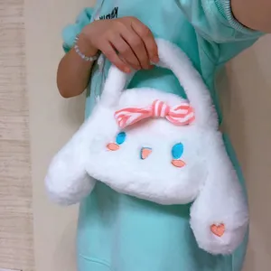 016Wholesale Plush Bag Cute Dog Bag Shoulder Bag Skew Straddle Bag Pink Girl School Bag thumbnail-3