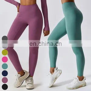Breathable Quick Dry Tights Legging Custom Workout Wear Gym Fitness Pants Butt Lifting High Waist Yoga Leggings For Women thumbnail-1