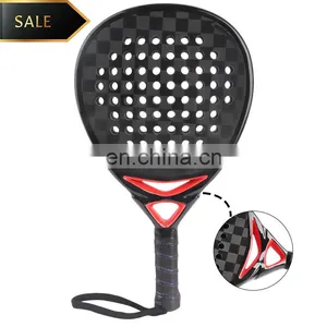 High Quality Custom Surface 3K/12K/18K Carbon Fiber EVA Diamond Shape Paddle Padel Tennis Rackets thumbnail-1