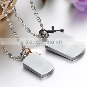 Wholesale Stainless Steel Square Plate With Letter Pendant for Lovers Small MOQ and Mix Order thumbnail-5