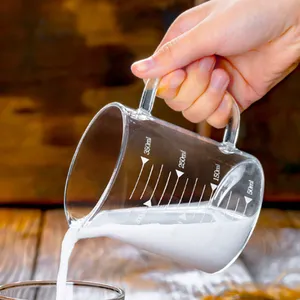 High Borosilicate Glass Cup With Handle and Bamboo Lid 350ml 500ml 1000ml thumbnail-2