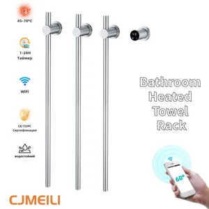 Bathroom Electric Heated Towel Rack, Towel Warmer for Bathroom, Wall Mounted Stainless Steel,5 Colours thumbnail-1