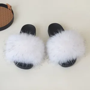 Faux Fox Fur Slide Slippers thumbnail-1