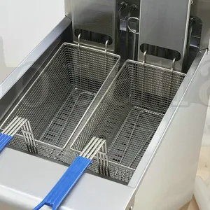 Single-cylinder Vertical Electric Frying Oven With Oil Filtering Cart thumbnail-5