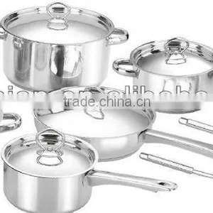 15pcs Stainless Steel Cookware Set Pot Set thumbnail-1