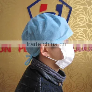 Disposable Nonwoven Surgical Cap, Doctor Cap, Nurse Cap With Tie on thumbnail-1