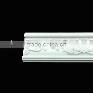 European- Style Architectural Decorative PU Carving Cornice Mouldings thumbnail-1