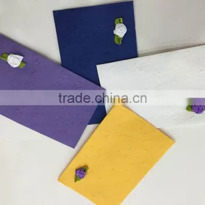 Handmade Paper Envelope With Artificial Flower thumbnail-3