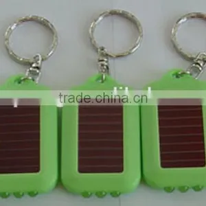 Promotional Real Solar Panel Custom Logo 3 Led Solar Keychain thumbnail-1