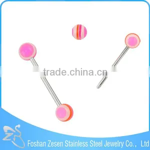 Epoxy Resin Balls Internally Threaded Tongue Rings Body Jewelry Wholesale thumbnail-3