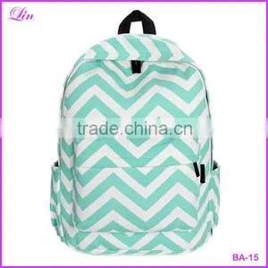 2016 Preppy Style Women Backpack Bags Double-Shoulder Sweet Stripe Canvas Travel Backpacks Schoolbag Backpacks For Teenage Girls thumbnail-1