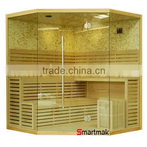 2015 China New Product Wholesale Price Luxury Finland Wet Steam Sauna Cabin Traditional Steam Sauna Room thumbnail-1
