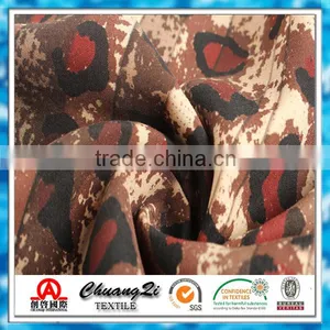 Woven 100% Rayon Voil Ladies Garments Leopard Print Fabric thumbnail-1