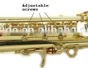 Beginner Use China Made Cheap Straight Soprano Saxophone, Gold Lacquer With Case thumbnail-3
