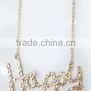 Hot Selling "Happy" Fashion Jewelry Necklace thumbnail-1