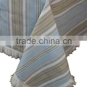 100% Cotton Luxury Fashion Yarn Dyed Print Stripe Cheap Table Cloth thumbnail-2
