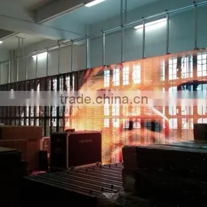 High Quality Shenzhen Led Indoor Full Color Smd P10 P12.5 P16 Transparent Led Curtain Display thumbnail-1