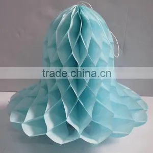 Ice Blue Honeycomb Paper Bells for Decoration thumbnail-1