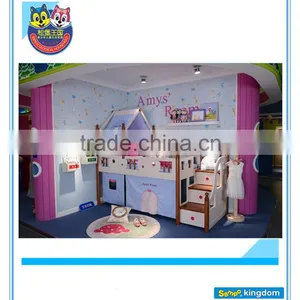 China Furniture Factory Children Loft Bed With Tent thumbnail-1