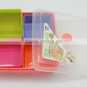 ~ 4 Compartment Bento Storage Plastic Portable Kids Lunch Box thumbnail-1