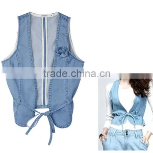 New Fashion Women Vest With Embroidery DS130025 thumbnail-1
