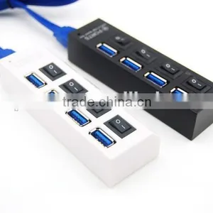 Computer 4 Ports 3.0 High Speed USB Hub With Swith Button thumbnail-5