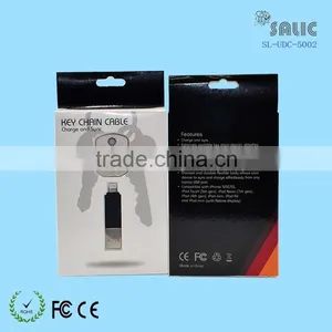 2015 Newest Design Key Chain Ring USB Charger Data Sync Adapter Cable for Iphone 5/5s/6/6plus, Ipod Quality Choice thumbnail-1