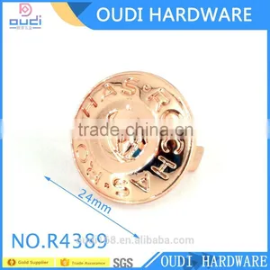 2016 Rose Gold Metal Badge Bag Hardware Painting Logo Plate for Leather Metal Logo Label thumbnail-2