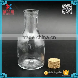 New Products 8oz 250ml Wine Round Glass Bottle With Cork Wholesales thumbnail-4