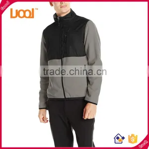 Mens High Quality Mock Neck Jackets Zip up Custom Sports Polar Fleece Jacket thumbnail-1
