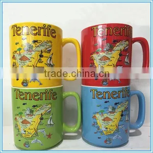 Ceramic Tenerife Design Wholesale Thermos Mug thumbnail-1