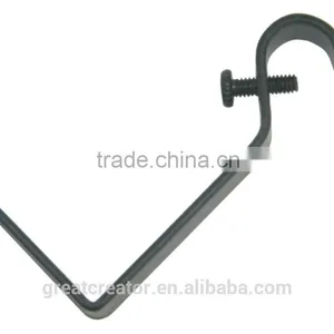 Matt Black Fixed Metal Bracket for 1/2" (13mm) Cafe Rod thumbnail-1