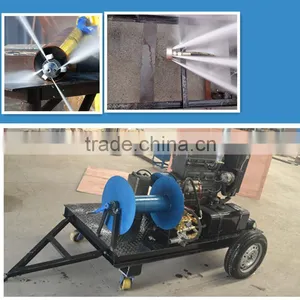 GYB-1 180 Bar 50 Lpm Gasoline Engine Drain Sewer Cleaning Machine for Sale High Pressure Pipe Cleaner thumbnail-1