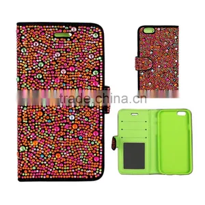 Shinning Diamond Wallet Case for Lady, Booklet Case for IphoneSE/iphone6/iphone6 Plus thumbnail-4