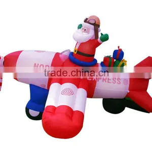 DJ-SD-001 China Supplier Inflatable Christmas Santa Decorations Plane thumbnail-1