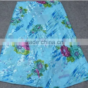 Polyester Super Hand Work Silk Velvet Super Silk Velvet Fabric for African Dress thumbnail-1