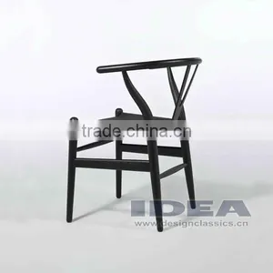 DC6013 Replica Hans Wegner Wishbone Chair - Beech Solid Wood in Black Color thumbnail-4