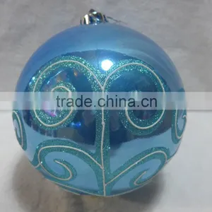 Big Shiny Plastic Ball With Hand Painting In Blue Color thumbnail-4