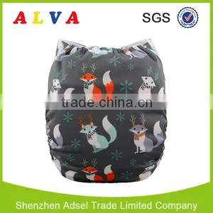 2016 Alva New Pattern Reusable Cloth Baby Diapers Wholesale Cloth Diaper thumbnail-2