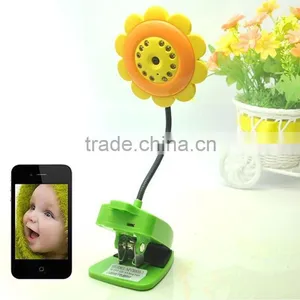 Sun Flower Baby Monitor Wifi Camera DVR Night Vision Mic For IOS System & Andriod Smartphone thumbnail-1