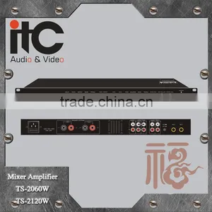 ITC TS-2060W Series 60Wx2 120Wx2 1U Digital Mixer Bluetooth Amplifier With USB thumbnail-1